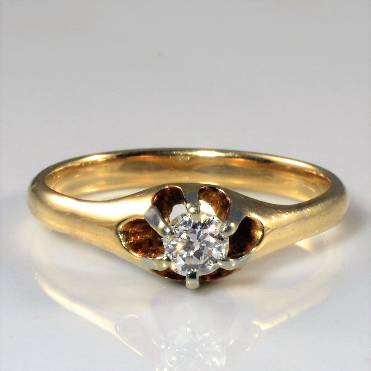 Edwardian Era Solitaire Diamond Ring | 0.22ct | SZ 7 |