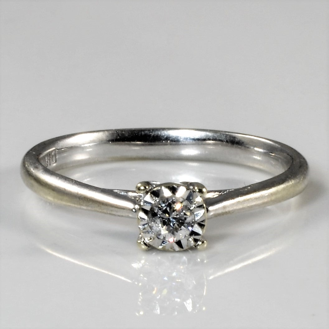 Illusion Solitaire Diamond Ring | 0.10ct | SZ 6.5 |