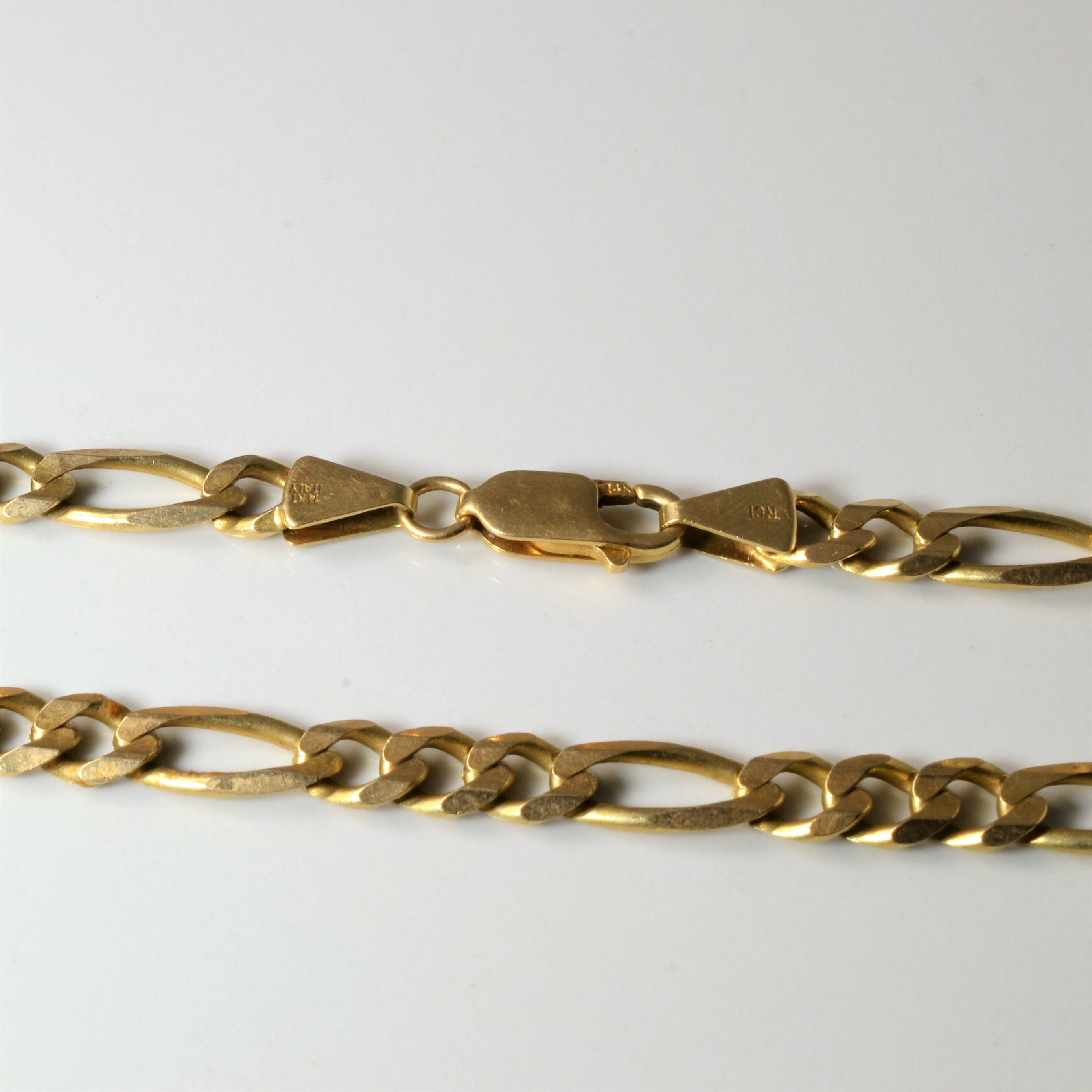 Yellow Gold Figaro Link Chain | 24"|