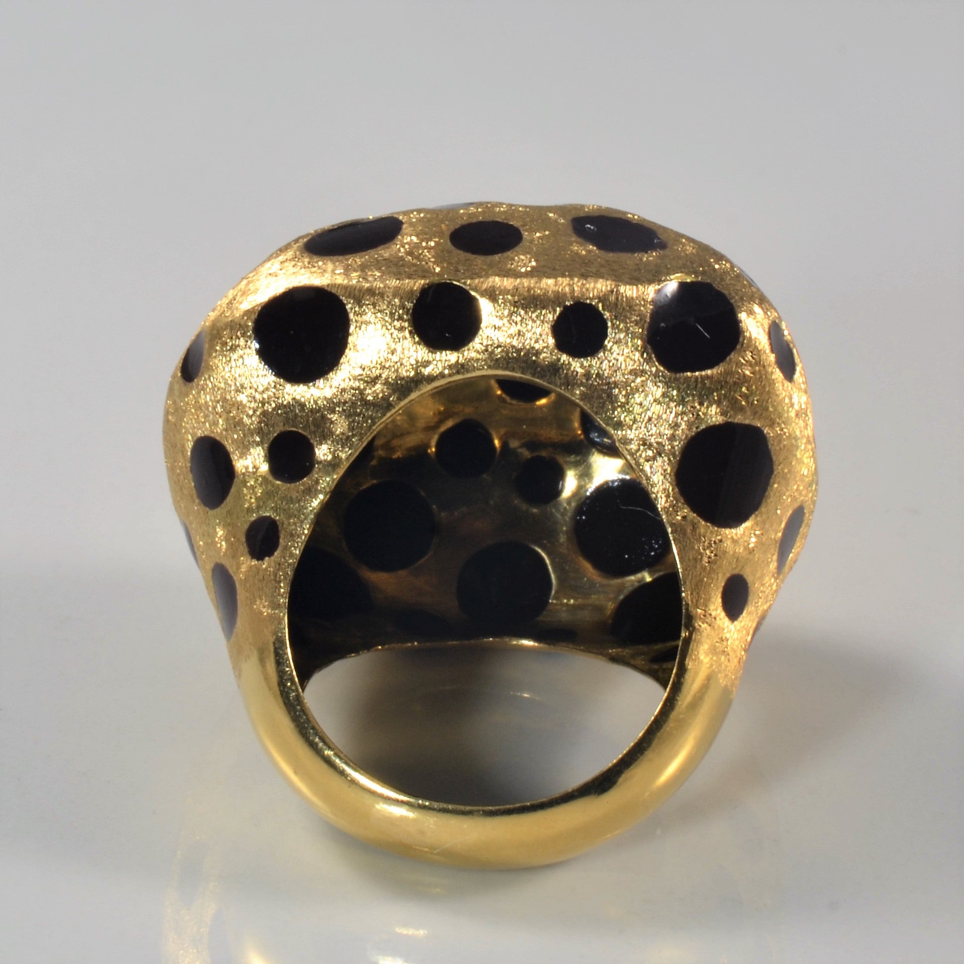 Enameled Polka Dot Cocktail Ring | SZ 8 |