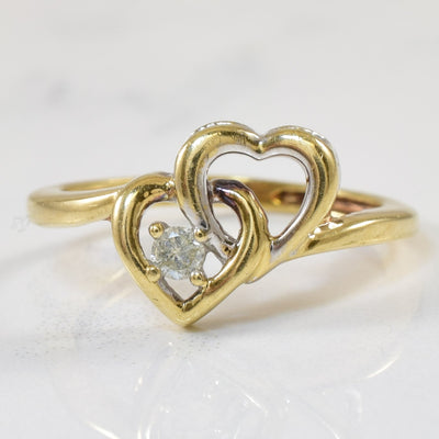 Diamond Heart Open Work Ring | 0.05ctw | SZ 6.75 |
