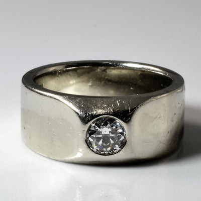 Bezel Set Solitaire Diamond Ring | 0.42ct | SZ 6.25 |