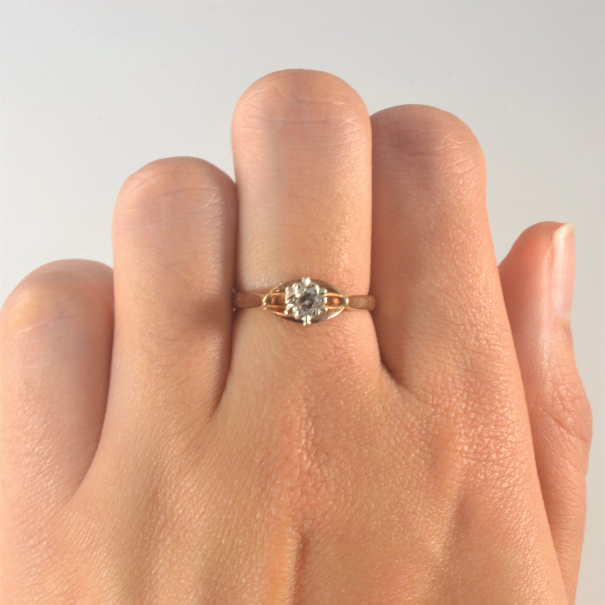 1970s Solitaire Diamond Ring | 0.08ct | SZ 5.75 |