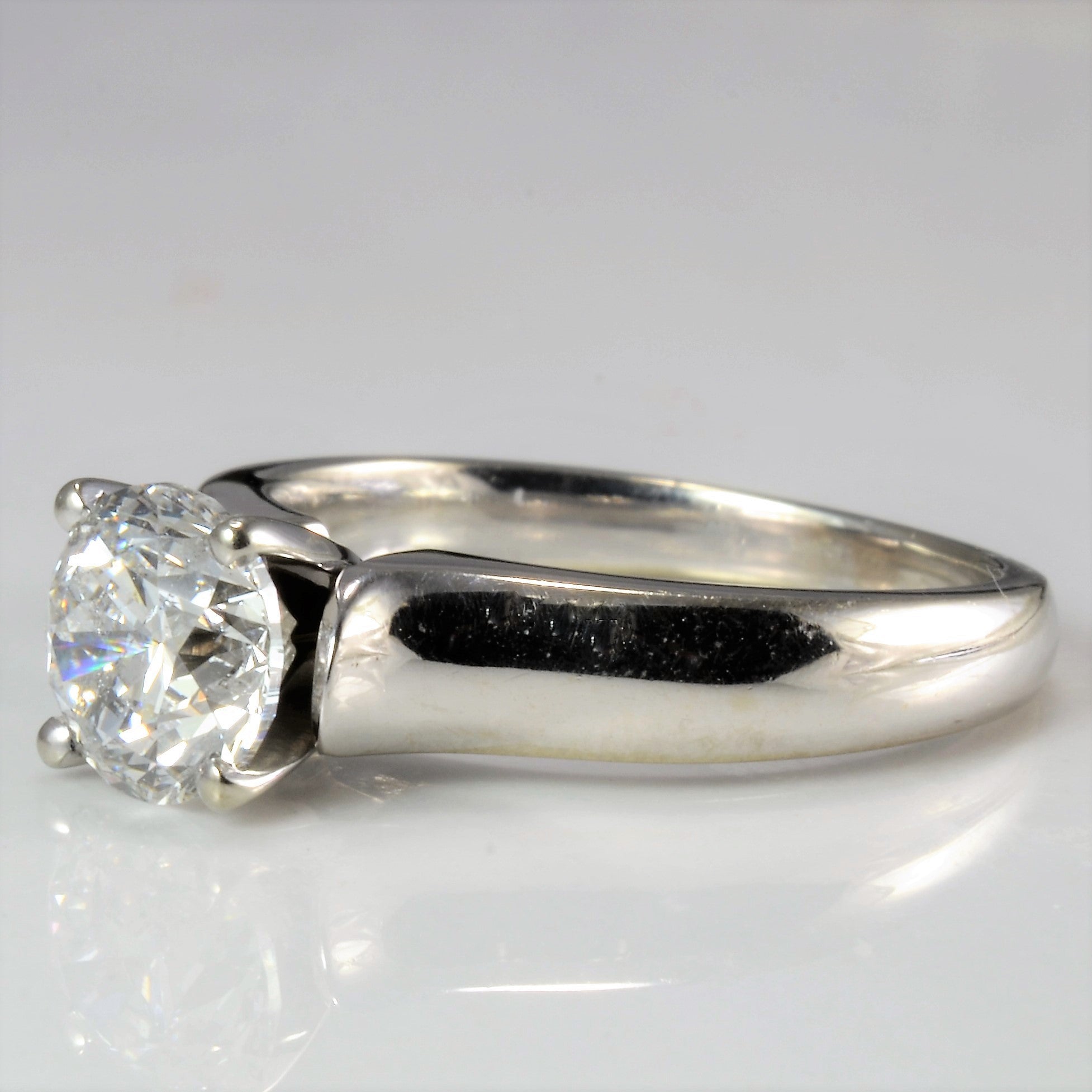 Tapered Solitaire Diamond Engagement Ring | 1.41 ct, SZ 5.75 |