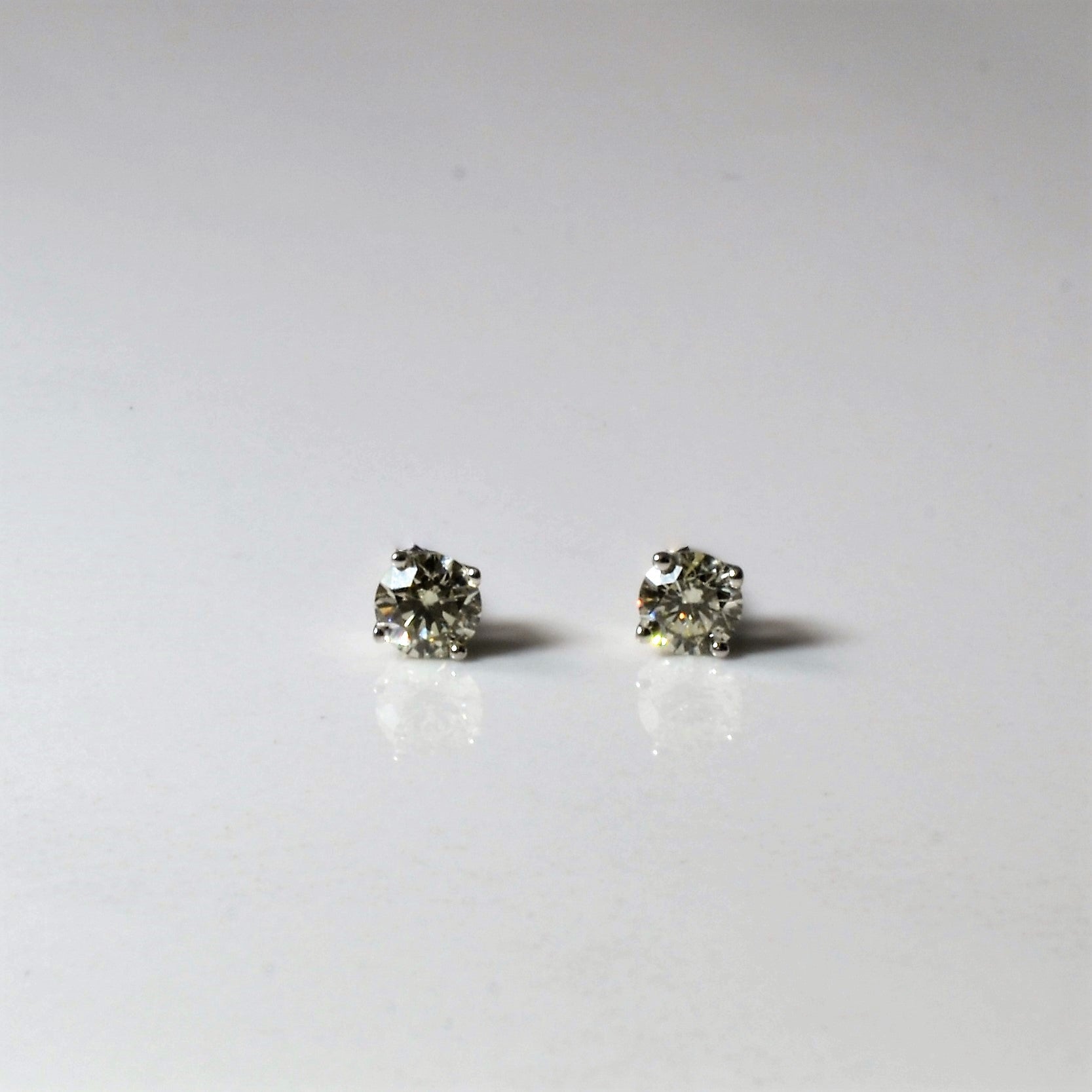 Solitaire Diamond Stud Earrings | 0.34ctw |