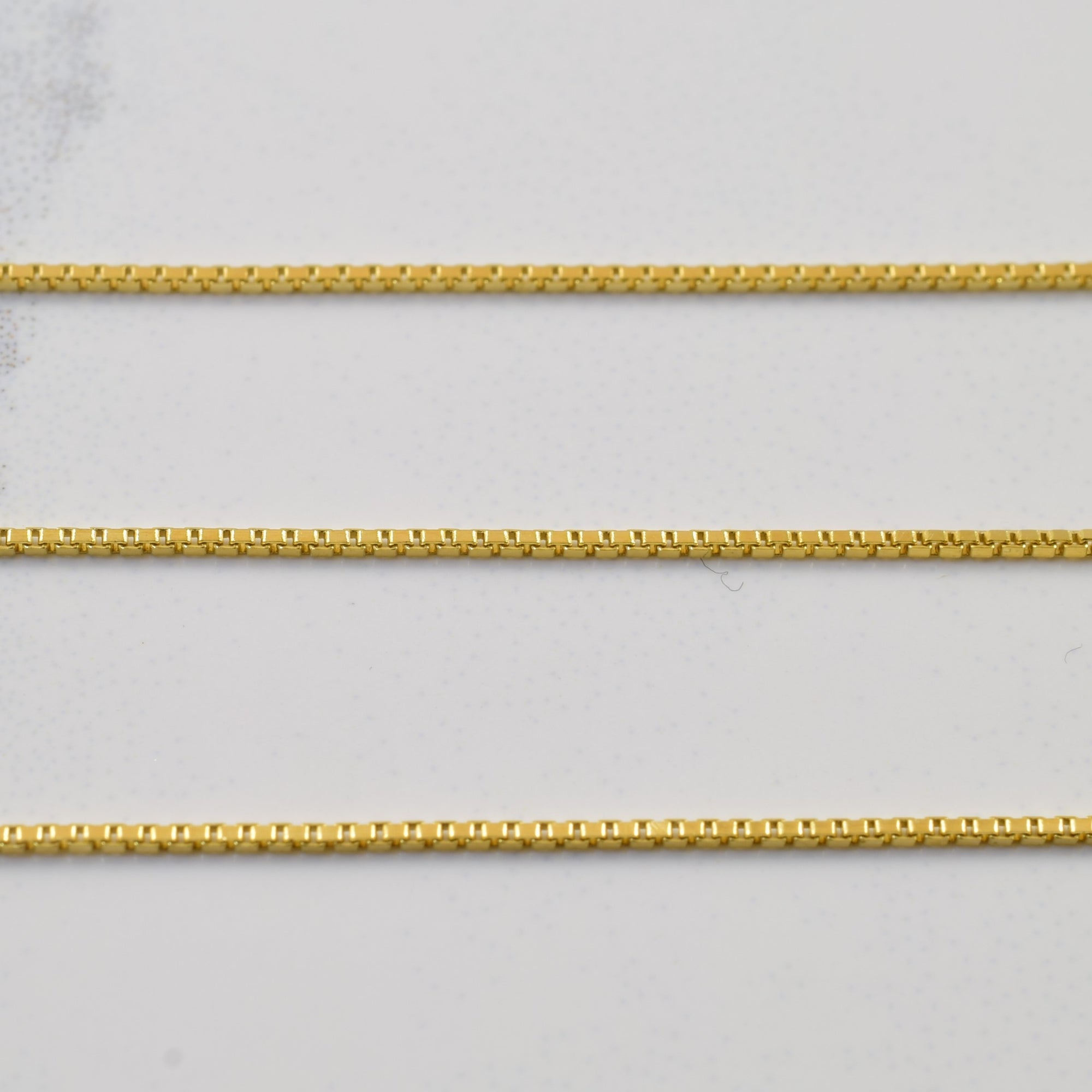 18k Yellow Gold Fine Box Chain | 18