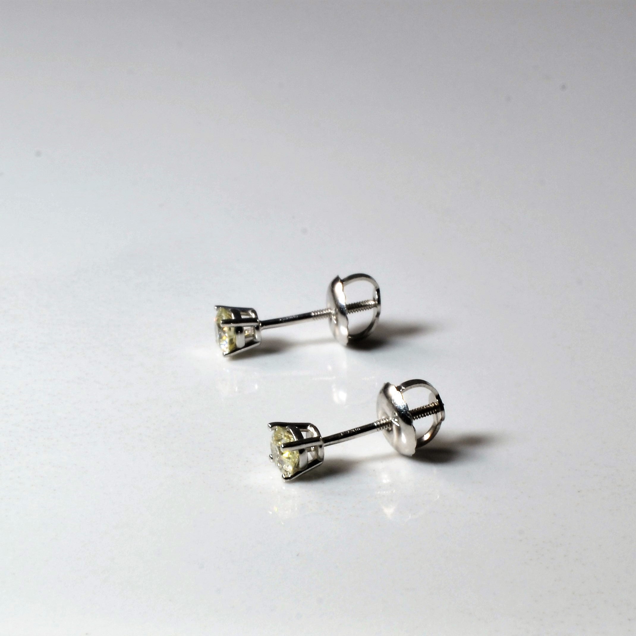 Solitaire Diamond Stud Earrings | 0.34ctw |