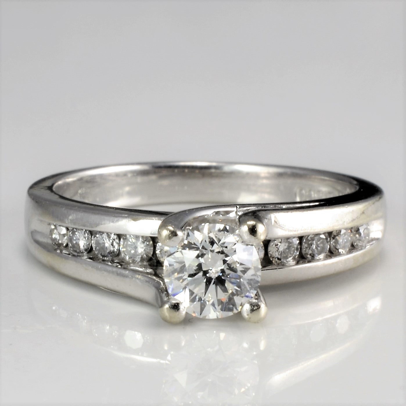 High Set Diamond Bypass Engagement Ring | 0.65 ctw, SZ 5.5 |