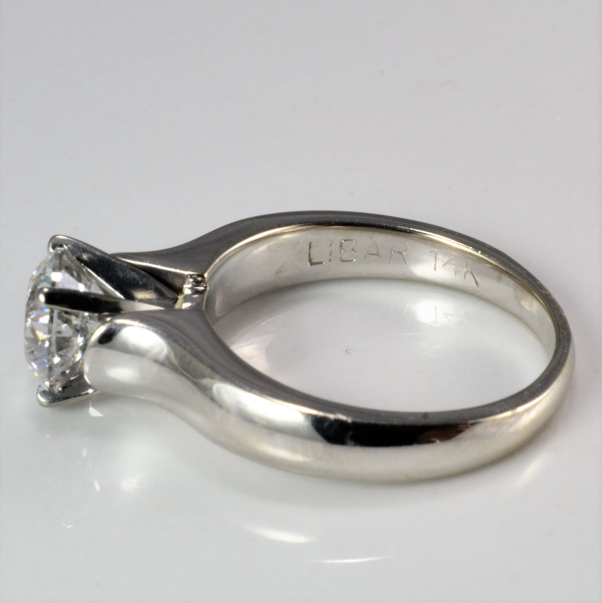 Tapered Solitaire Diamond Engagement Ring | 1.41 ct, SZ 5.75 |