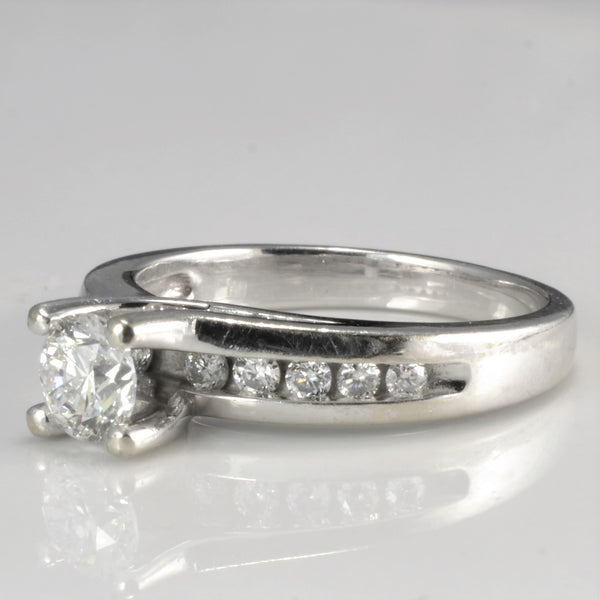 High Set Diamond Bypass Engagement Ring | 0.65 ctw, SZ 5.5 |