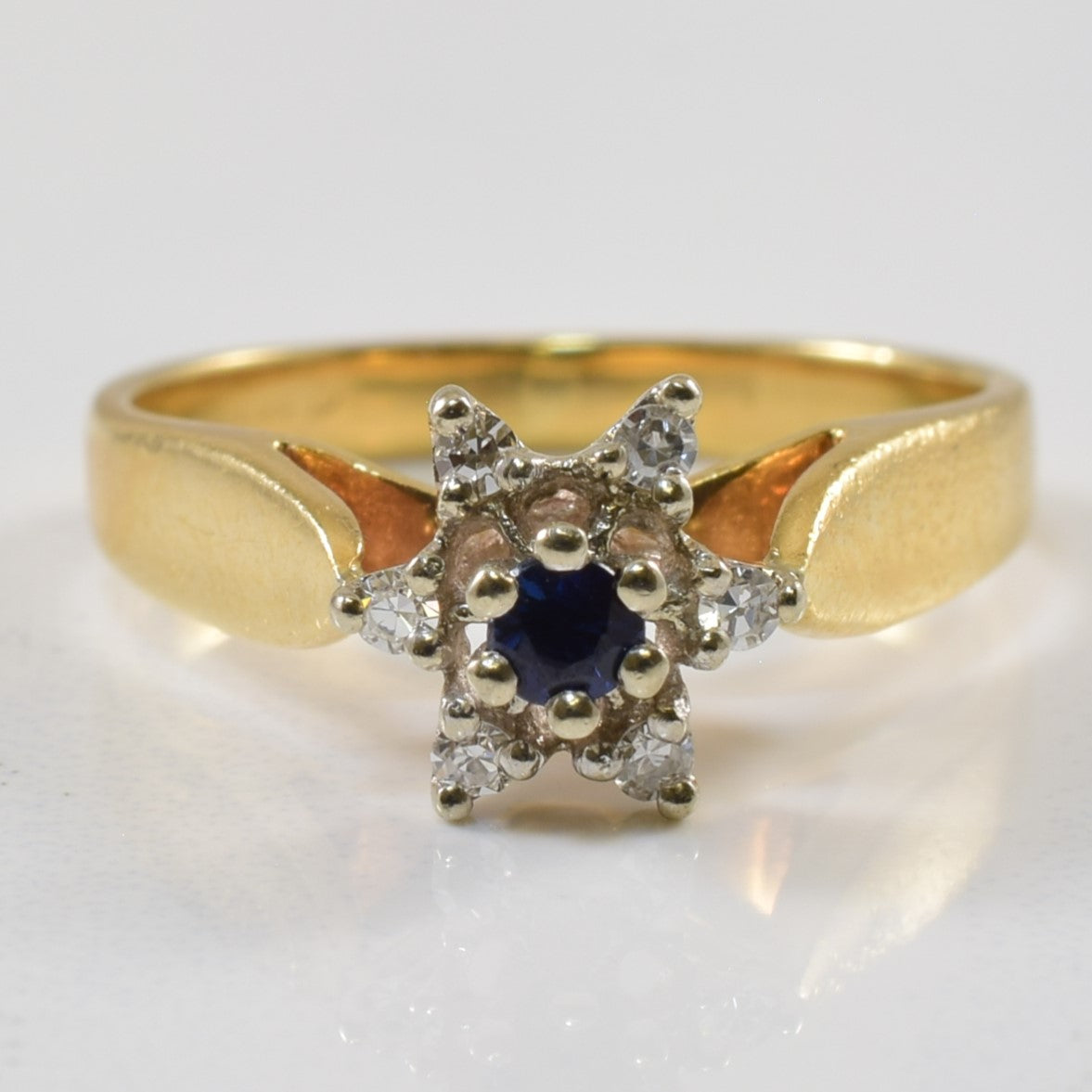 Sapphire & Diamond Cluster Ring | 0.06ct, 0.08ctw | SZ 3 |