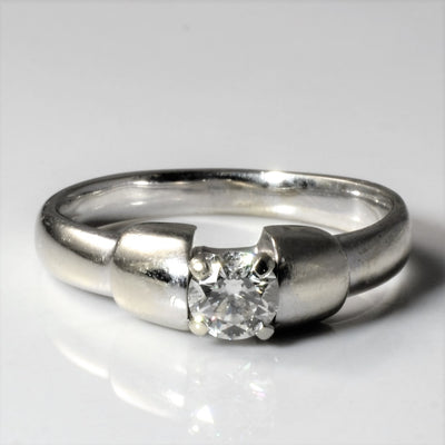 Ridged Solitaire Diamond Ring | 0.31ct | SZ 6.5 |