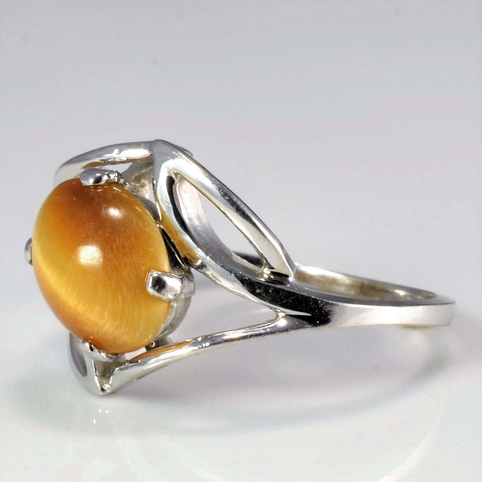 Prong Set Solitaire Tigers Eye Ring | SZ 6 |