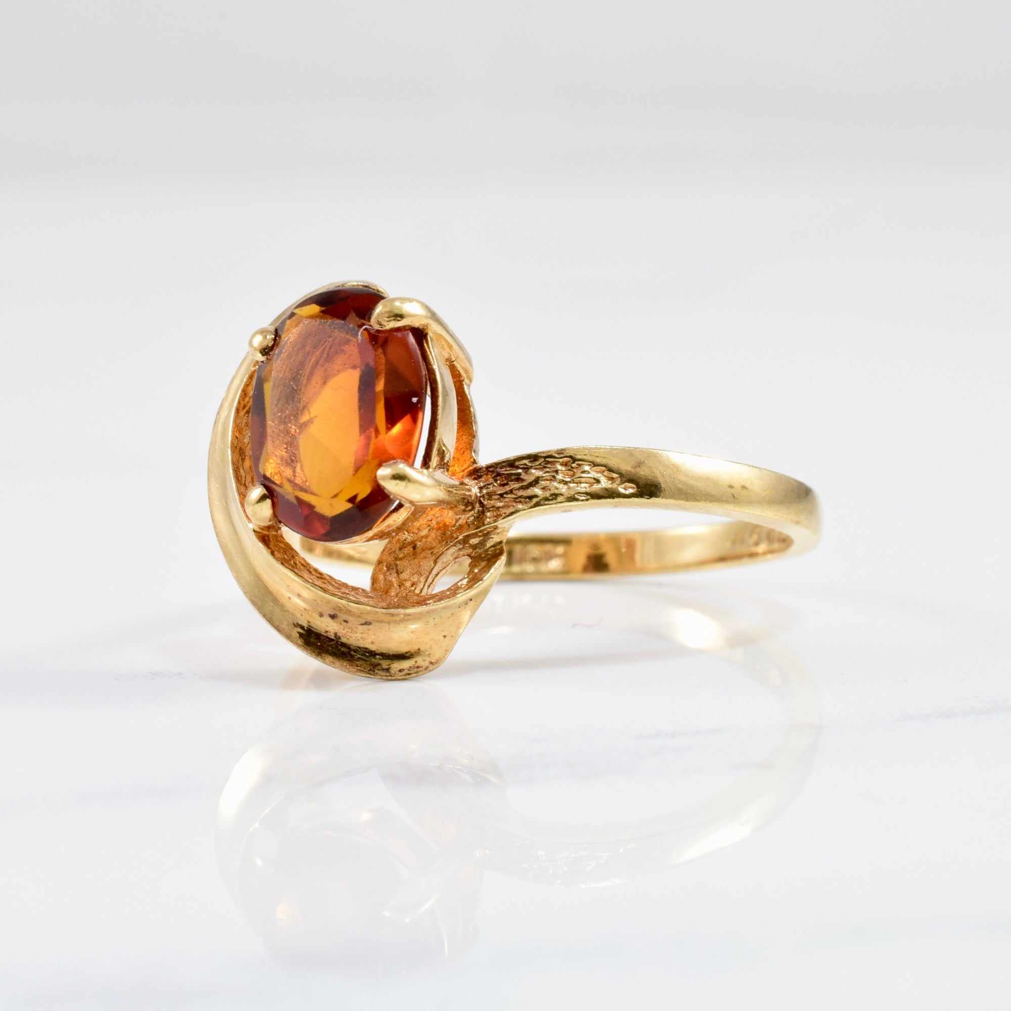 1970's Abstract Citrine Ring | SZ 7.25 |
