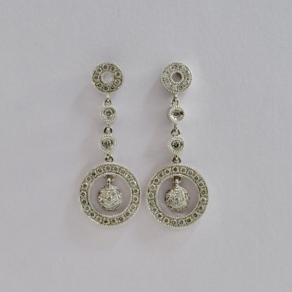 Diamond Cluster Drop Earrings | 0.46 ctw |