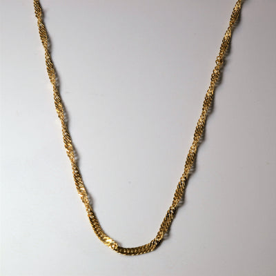 10k Yellow Gold Singapore Chain | 18