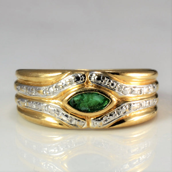 Bezel Set Emerald Ring | SZ 6 |
