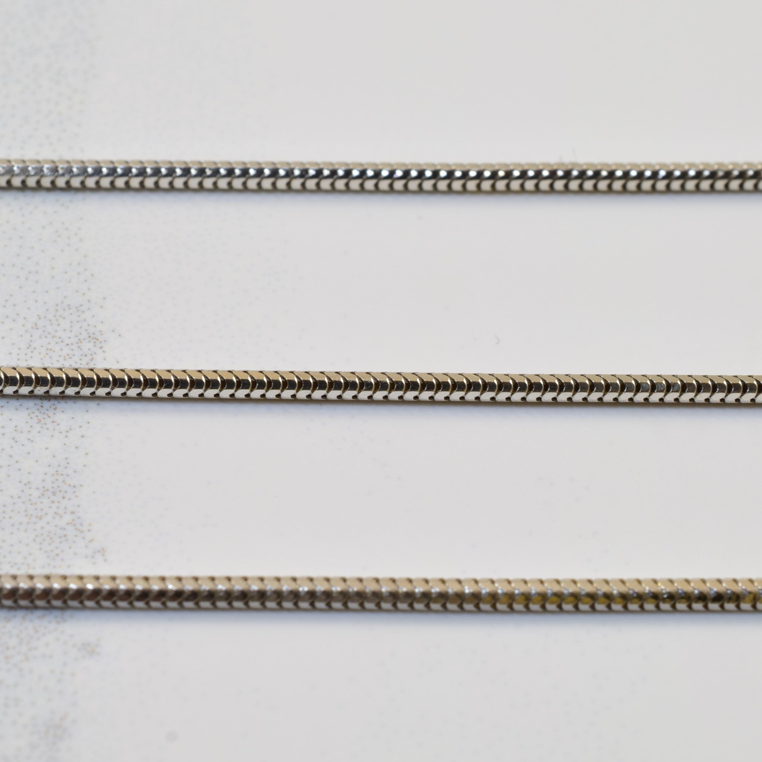 Chaîne serpent en or blanc 18 carats | 16" | 