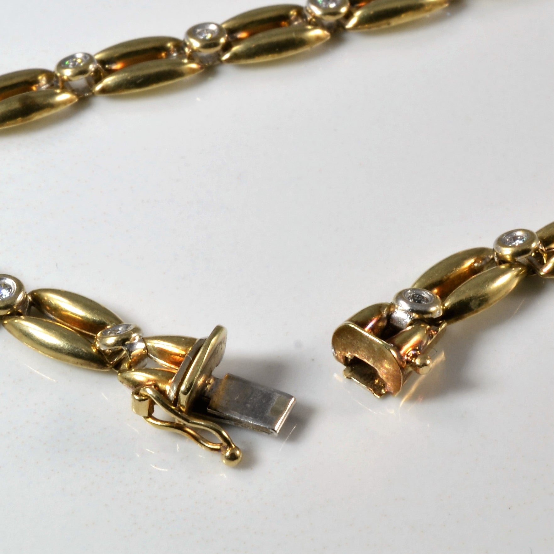 Bezel Set Diamond Chain Bracelet | 0.54ctw | 8