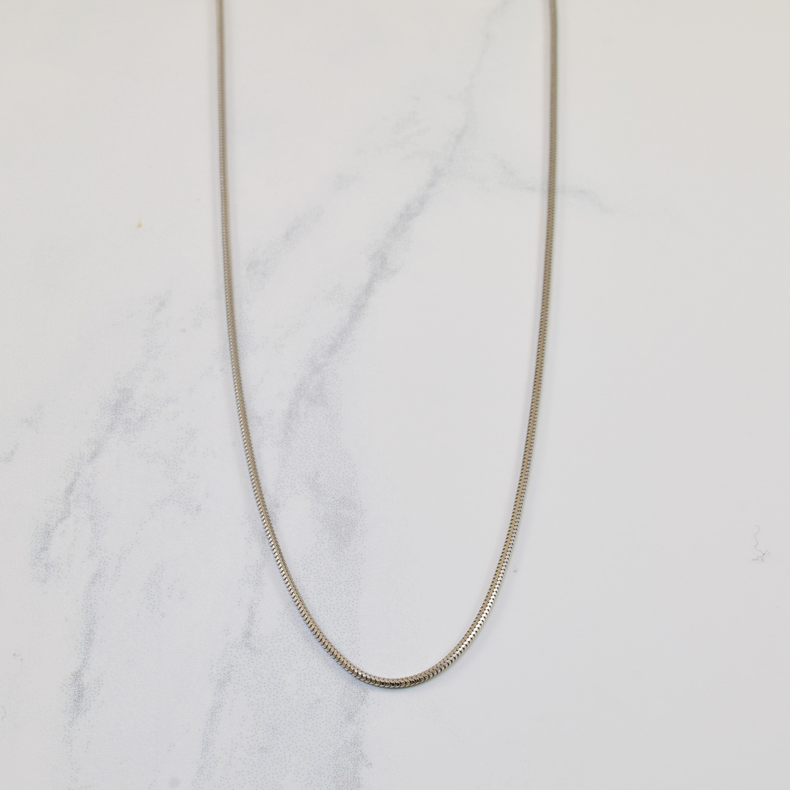 Chaîne serpent en or blanc 18 carats | 16" | 
