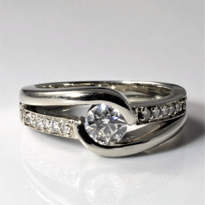 Bypass Semi Bezel Diamond Ring | 0.55ctw | SZ 6.5 |