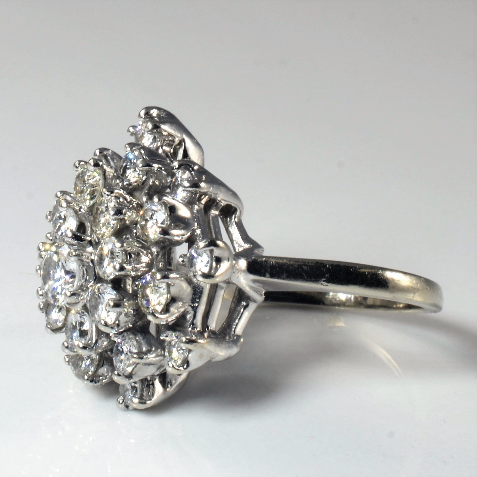 Unique Diamond Cluster Burst Cocktail Ring | 2.77ctw | SZ 9.25 |