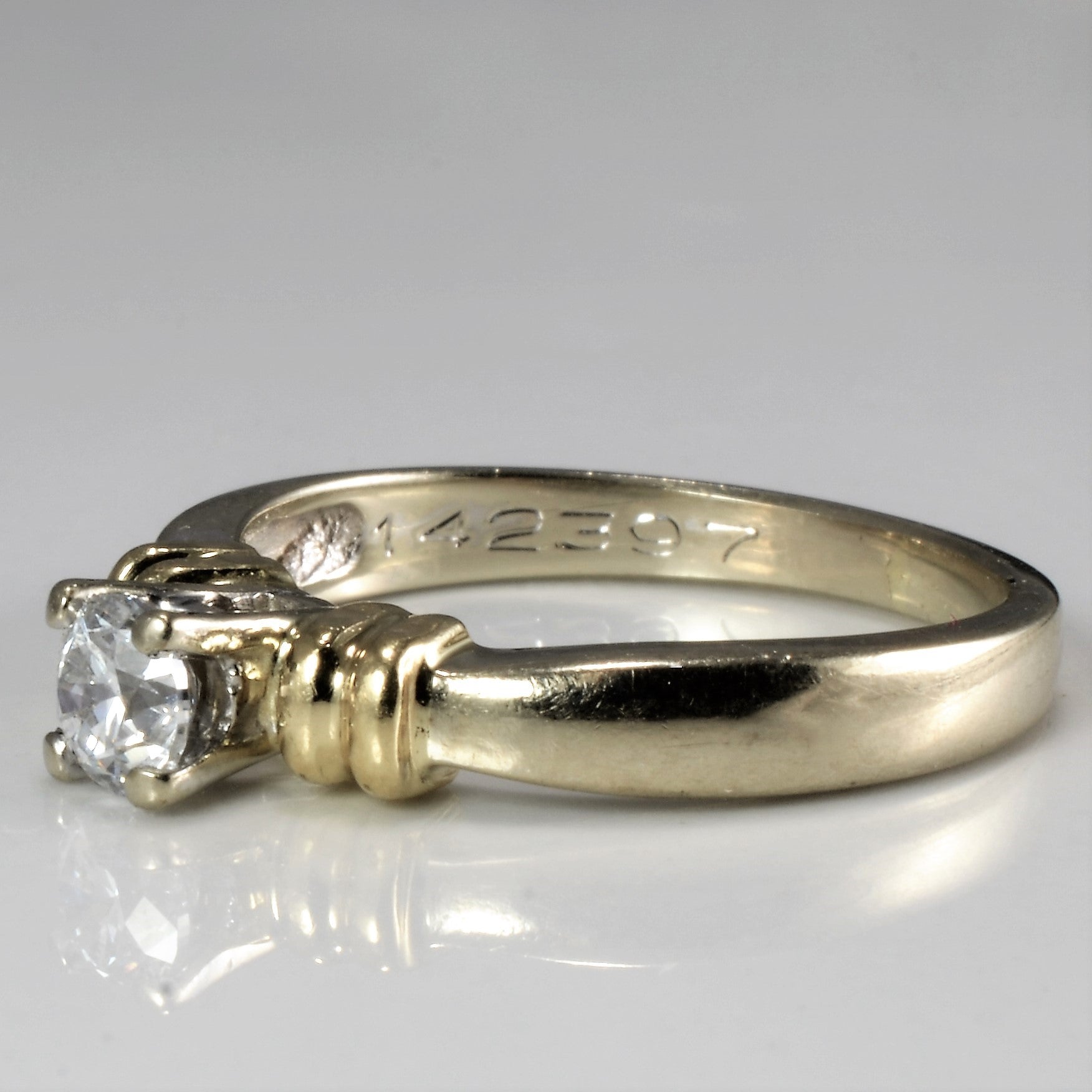 Solitaire Diamond Engagement Ring | 0.22 ct, SZ 5 |