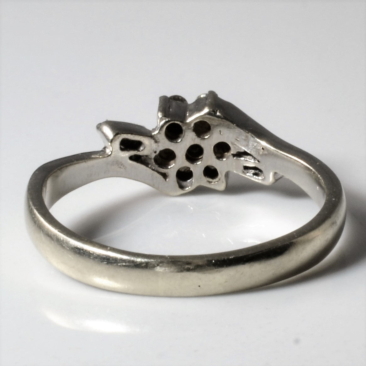 Baguette Side Stone Bypass Ring | 0.19ctw | SZ 7.25 |