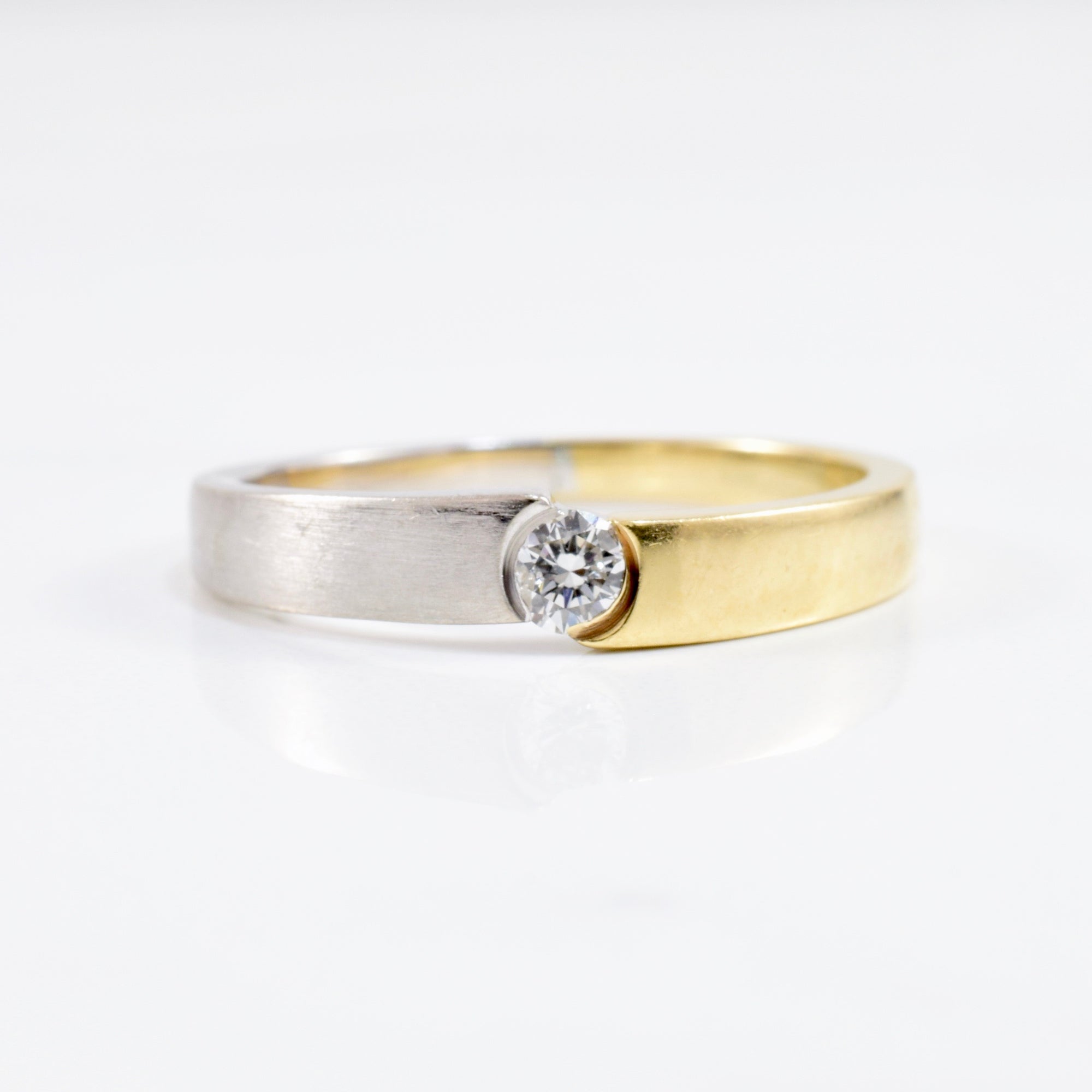 Two Tone Diamond Ring | 0.13 ct SZ 7.75 |