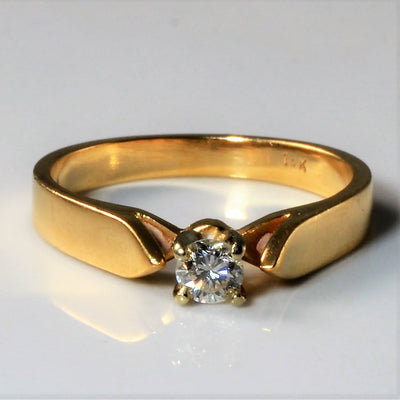 Tapered Solitaire Diamond Ring | 0.14ct | SZ 5.5 |