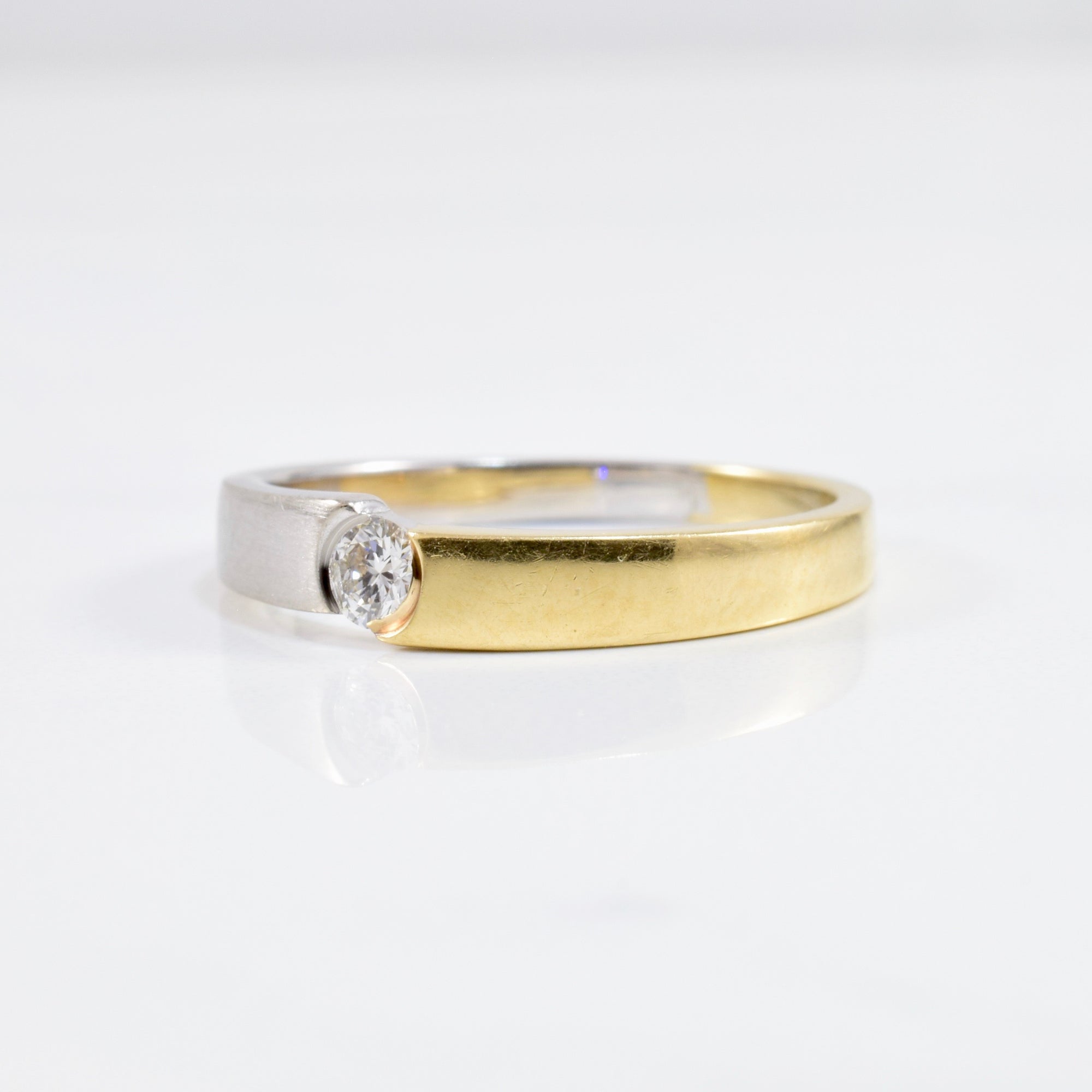 Two Tone Diamond Ring | 0.13 ct SZ 7.75 |