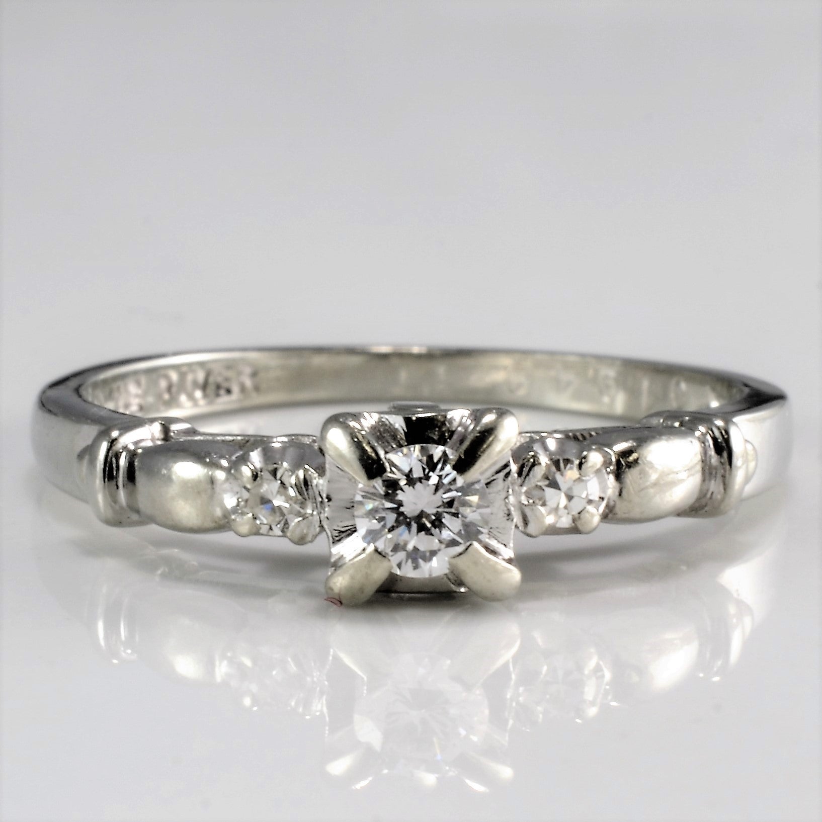 Vintage Three Stone Diamond Ring | 0.12 ctw, SZ 6.25 |