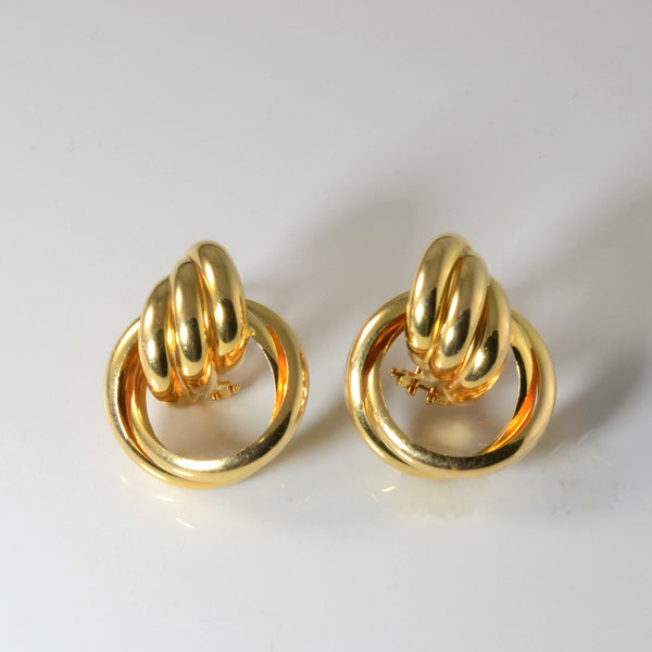 Yellow Gold Swirl Earrings |