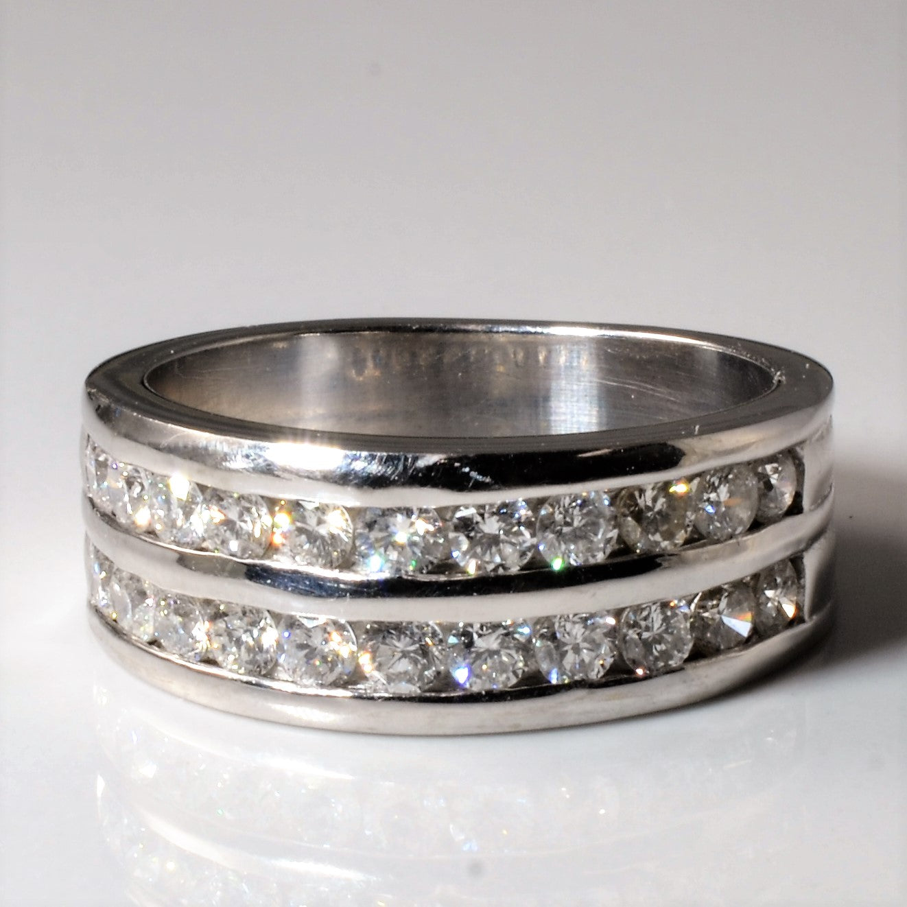 Double Row Channel Set Diamond Band | 1.10ctw | SZ 8 |