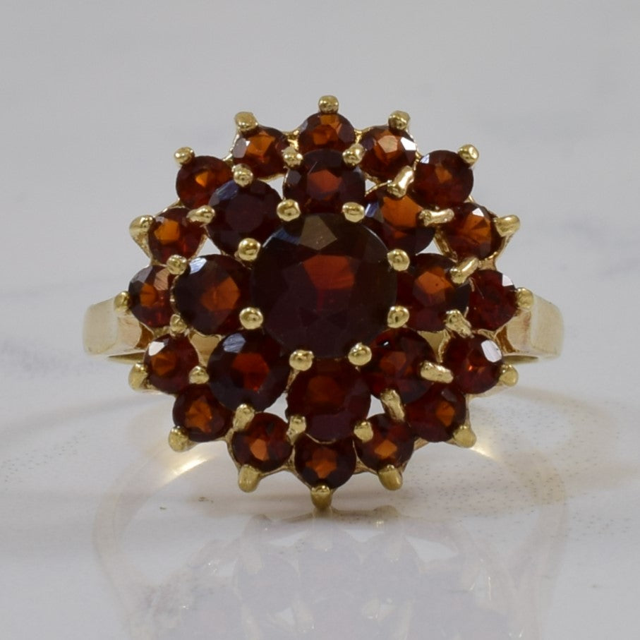 Garnet Cluster Cocktail Ring | 2.00ctw | SZ 5 |