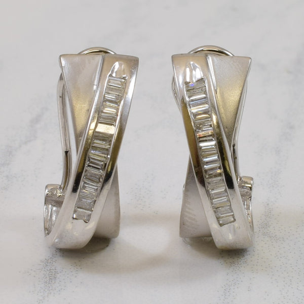 Baguette Diamond Clip Back Stud Earrings | 0.40ctw |