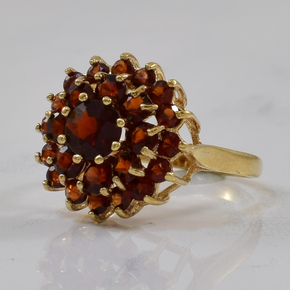 Garnet Cluster Cocktail Ring | 2.00ctw | SZ 5 |