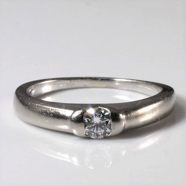 'Birks' Semi Bezel Solitaire Diamond Ring | 0.14ct | SZ 4.75 |