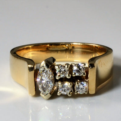 Mixed Cut Diamond Ring | 0.43ctw | SZ 6.5 |