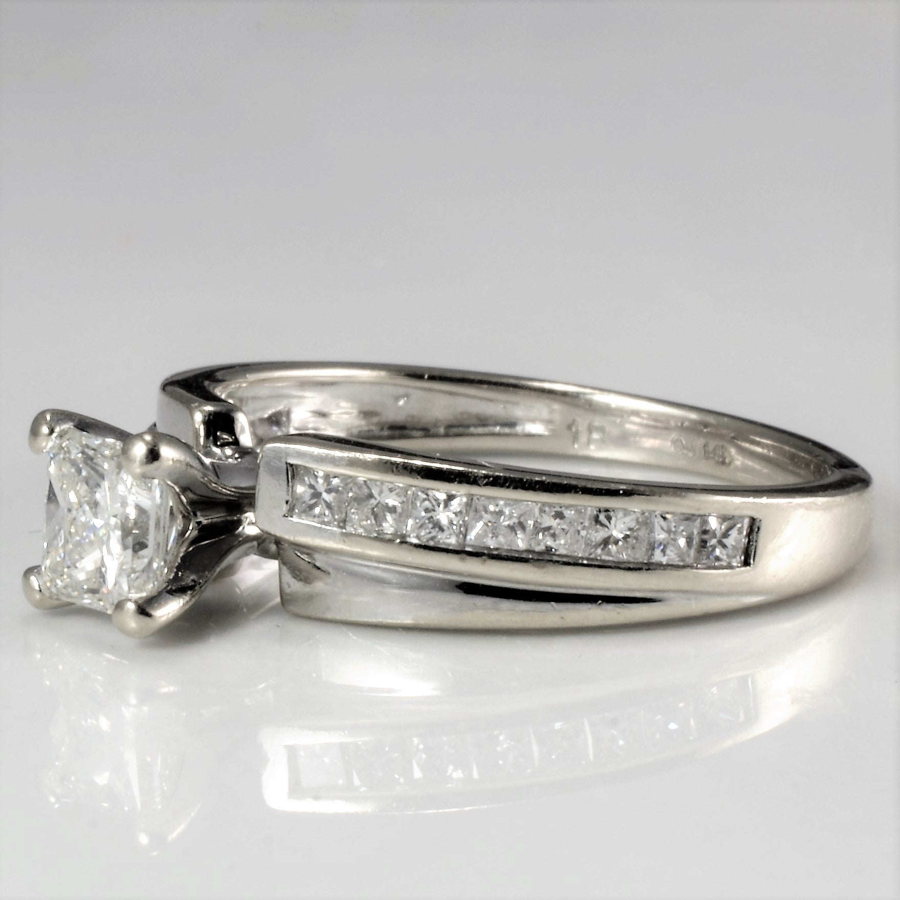 Solitaire with Accents Diamond Engagement Ring | 0.76 ctw, SZ 6.25 |