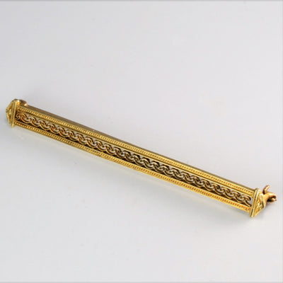Vintage 10k Gold Filigree Design Pin