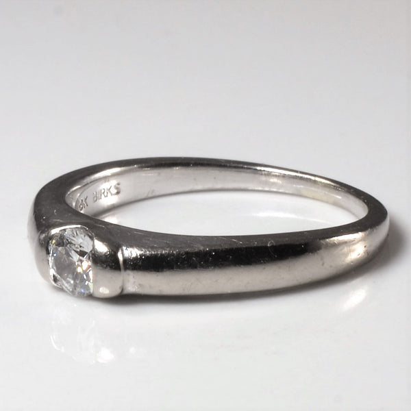 'Birks' Semi Bezel Solitaire Diamond Ring | 0.14ct | SZ 4.75 |