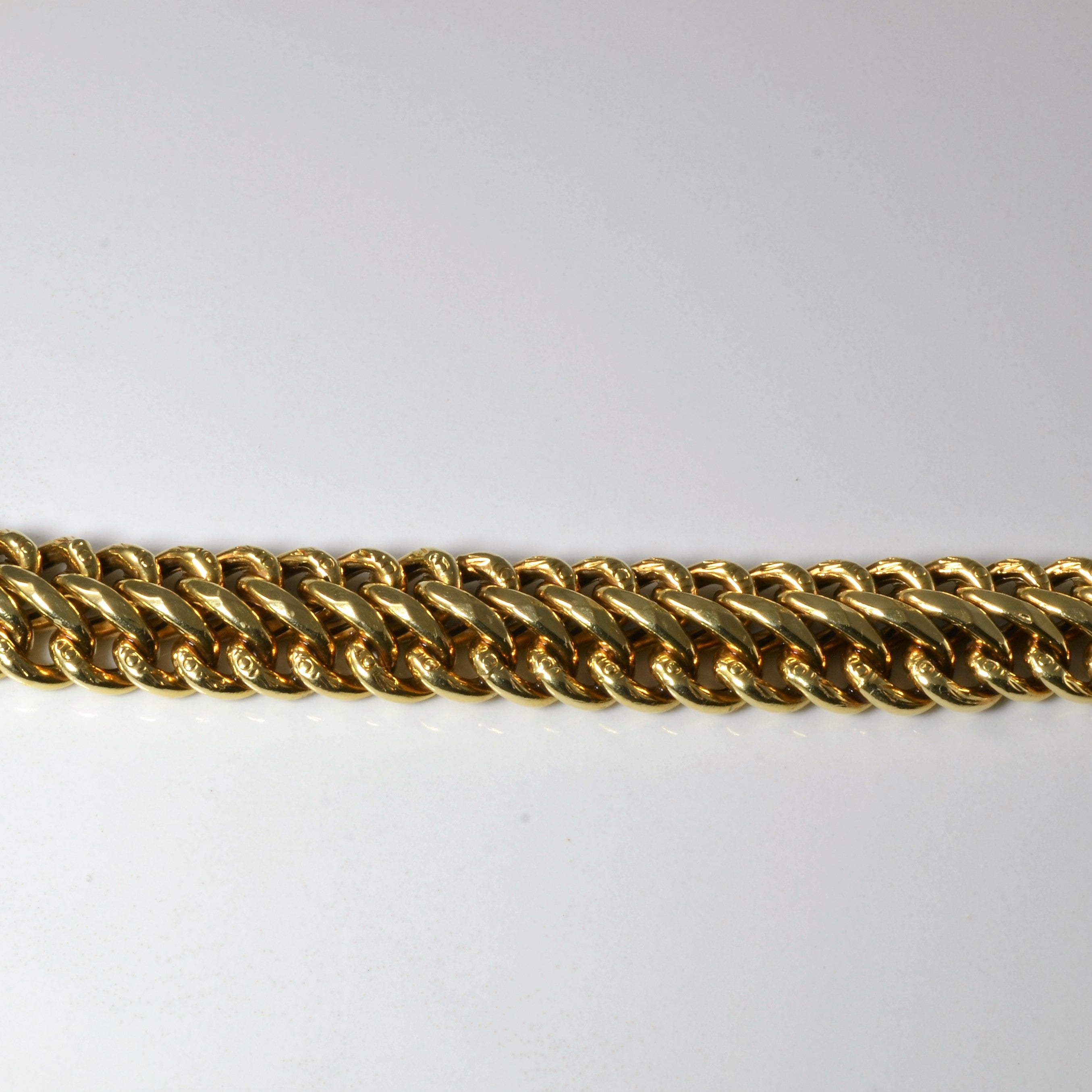 14k Yellow Gold Parallel Chain Choker | 15" |