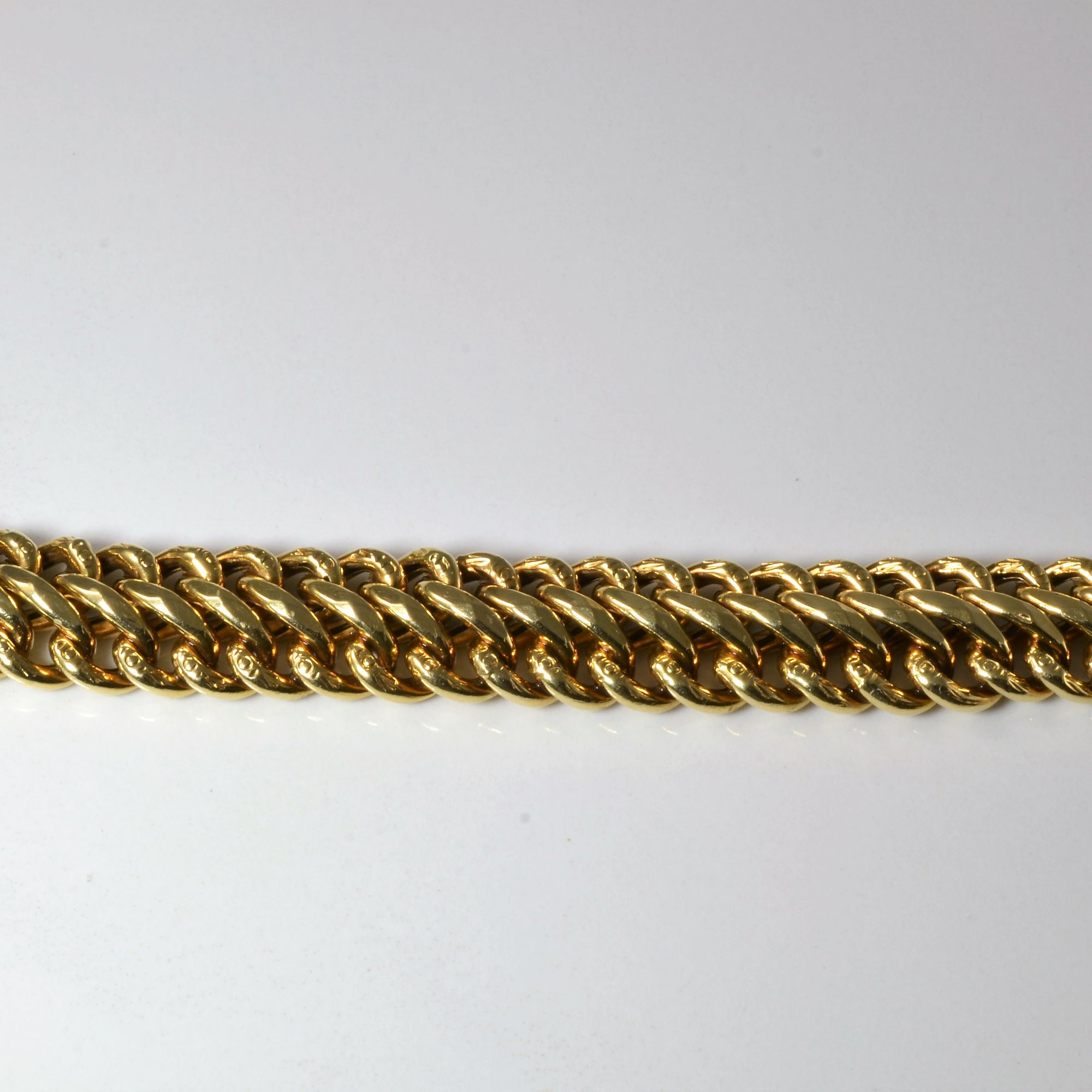 14k Yellow Gold Parallel Chain Choker | 15