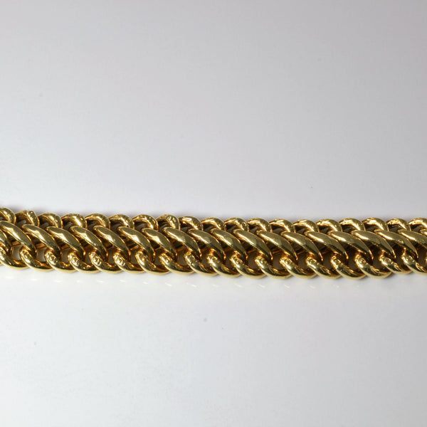 14k Yellow Gold Parallel Chain Choker | 15