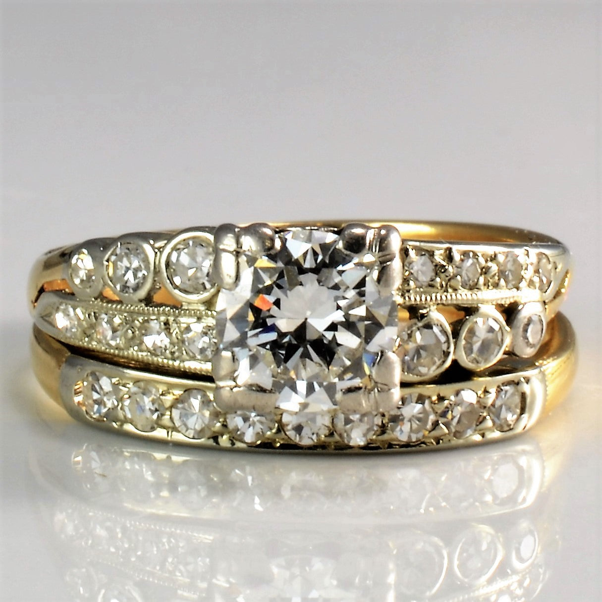 brilliant cut round diamon vintage engagement ring, canadian antique engagement ring
