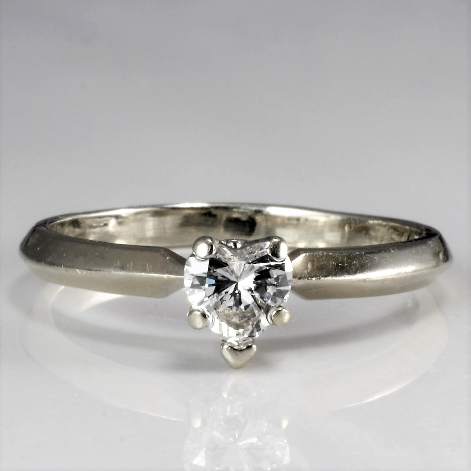 Solitaire Heart Diamond Promise Ring | 0.42 ct, SZ 8.5 |