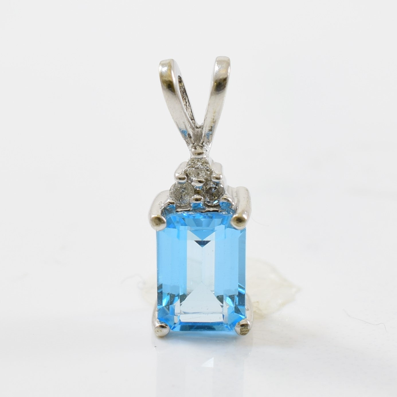 Blue Topaz & Diamond Pendant | 0.03ctw, 1.08ct |