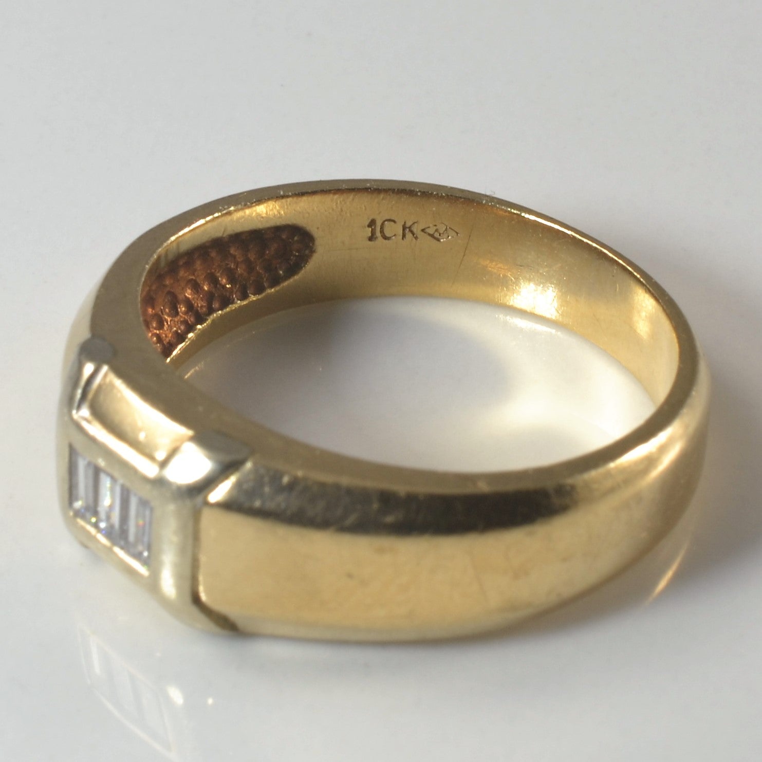 Bague trois diamants baguette | 0,09 ct au total | Taille 8,75 | 