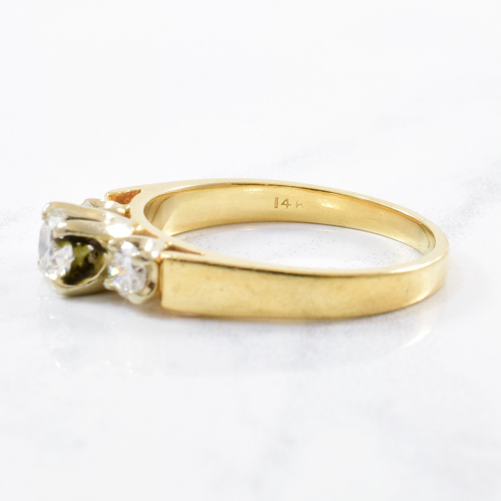 Three Stone Diamond Engagement Ring | 0.62ctw | SZ 7.25 |